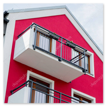 Neu gestaltete Hausfassade