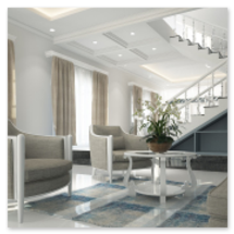 Renoviertes Wohnzimmer nach Anstrich