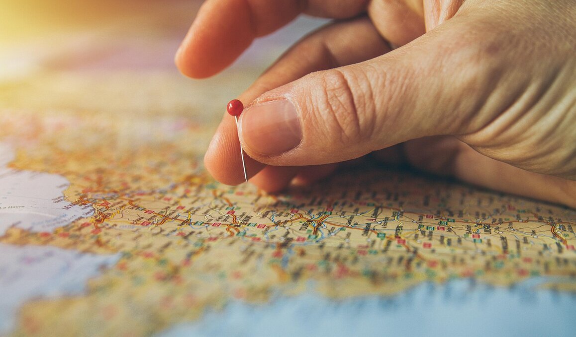 Karten-Pin als Symbol für Regionalität